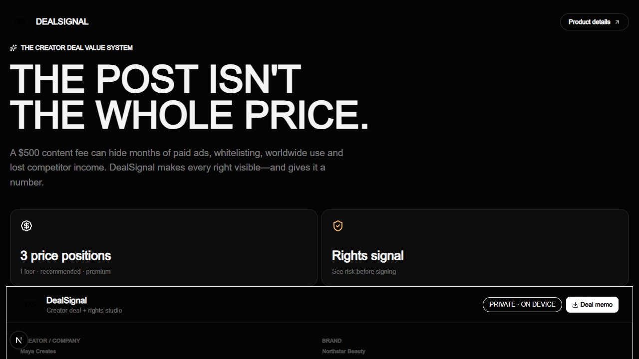 DealSignal product preview