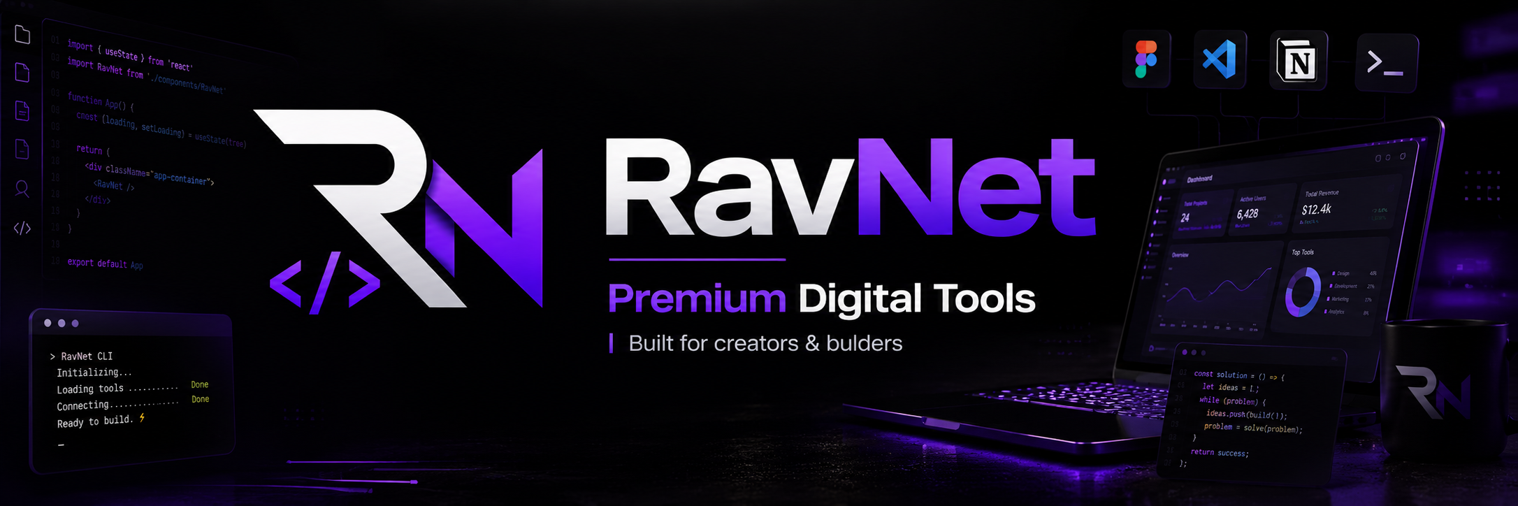 RavNet — Premium digital tools, built for creators and builders